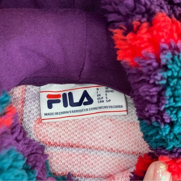 NWT FILA Teddy Hoodie, Small - Picture 3 of 7